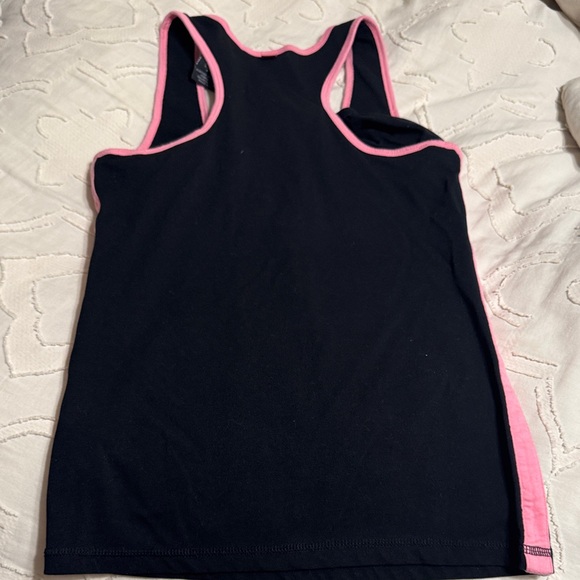Harley-Davidson Women's  Race Back Black Tank Top with Pink Trim - Picture 3 of 4